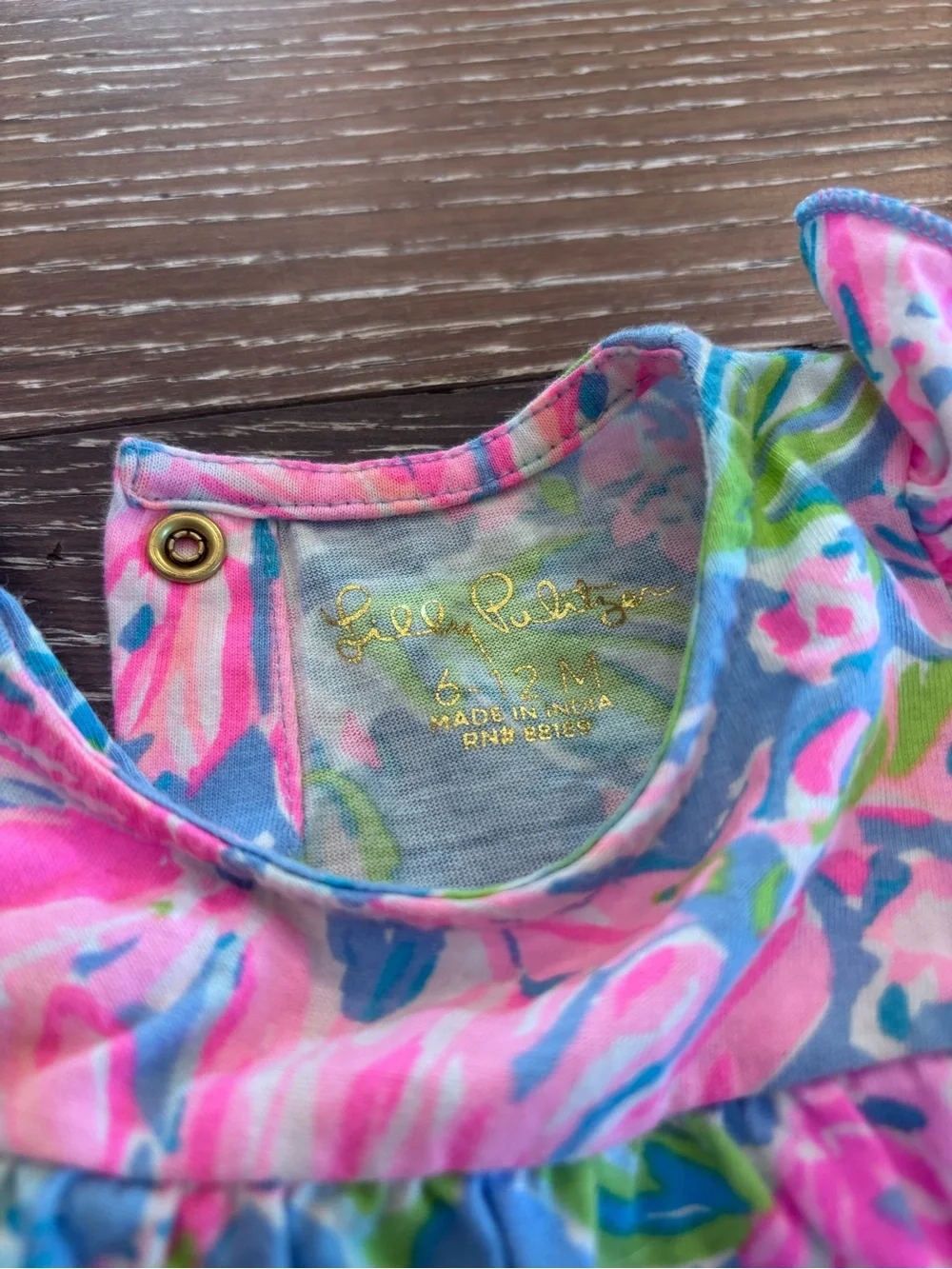 Lilly Pulitzer Baby Girl Floral Tunic Bloomer Set Pink Blue 6-12M